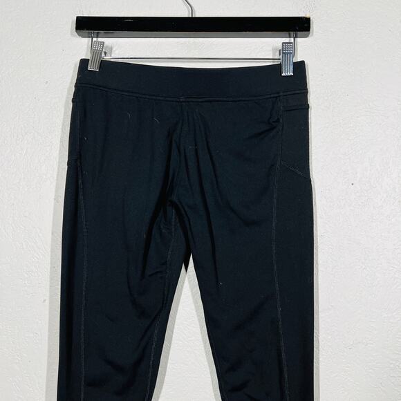 Running Girl Leggings Athletic Pant Casual Ankle Crop Black - L - Picture 2 of 4